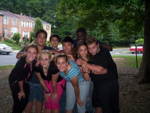 A group of sweaty, emotional teenagers the day I left for Pennsylvania.